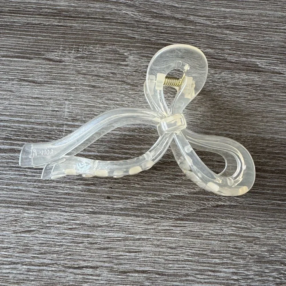 Clear Hair bow Claw Clip A1254